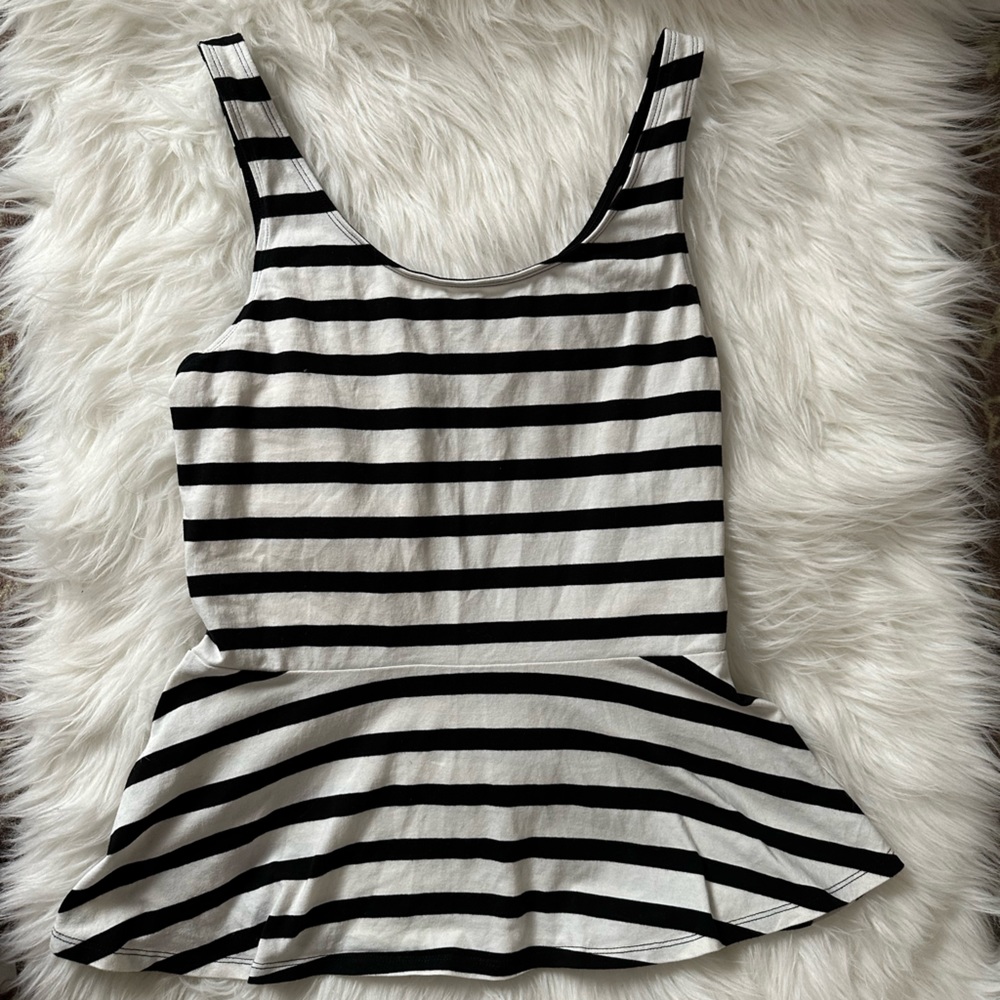 Express Striped Women’s Peplum Top